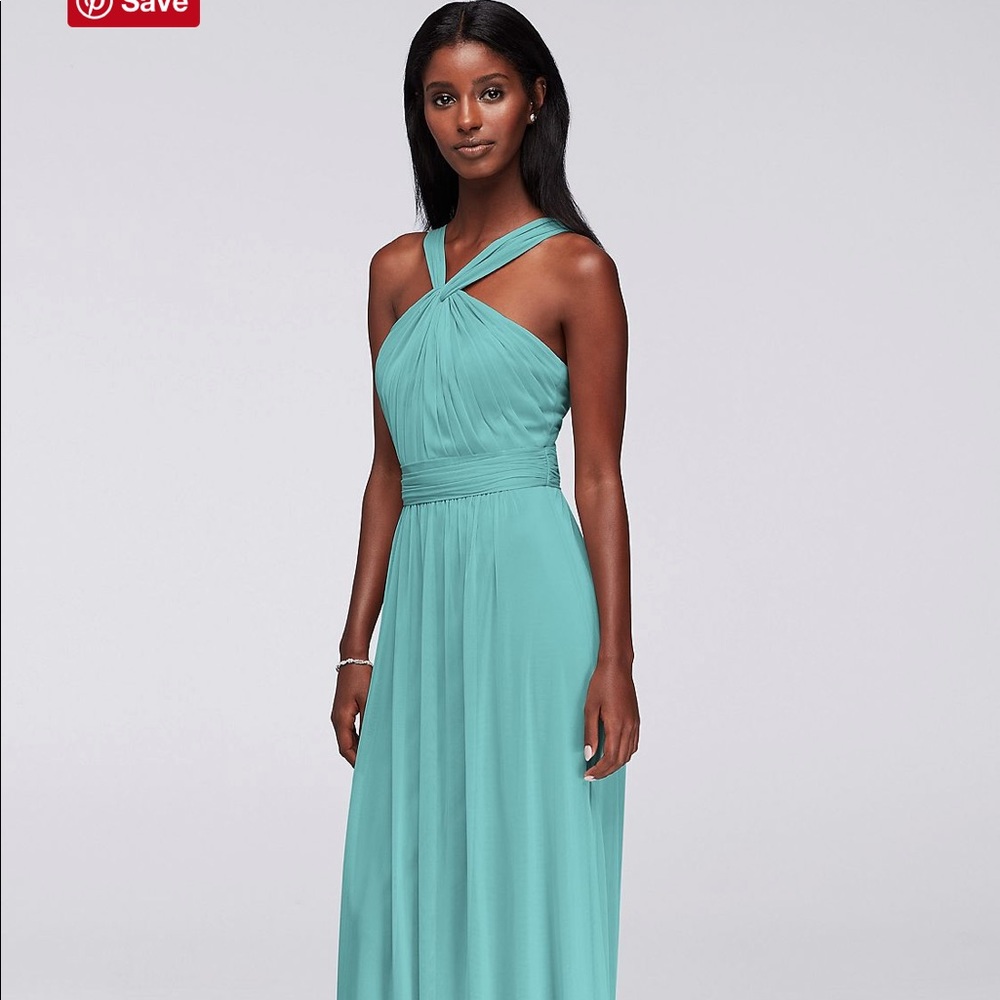 David’s Bridal Y Neck Bridesmaid Dress Sz 8